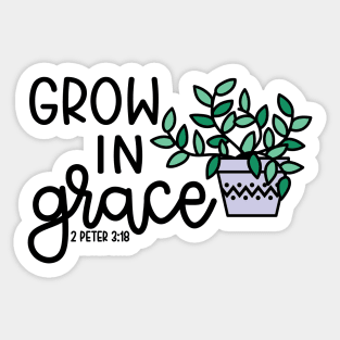 Grow In Grace Succulent Plant Christian Faith Cute Sticker